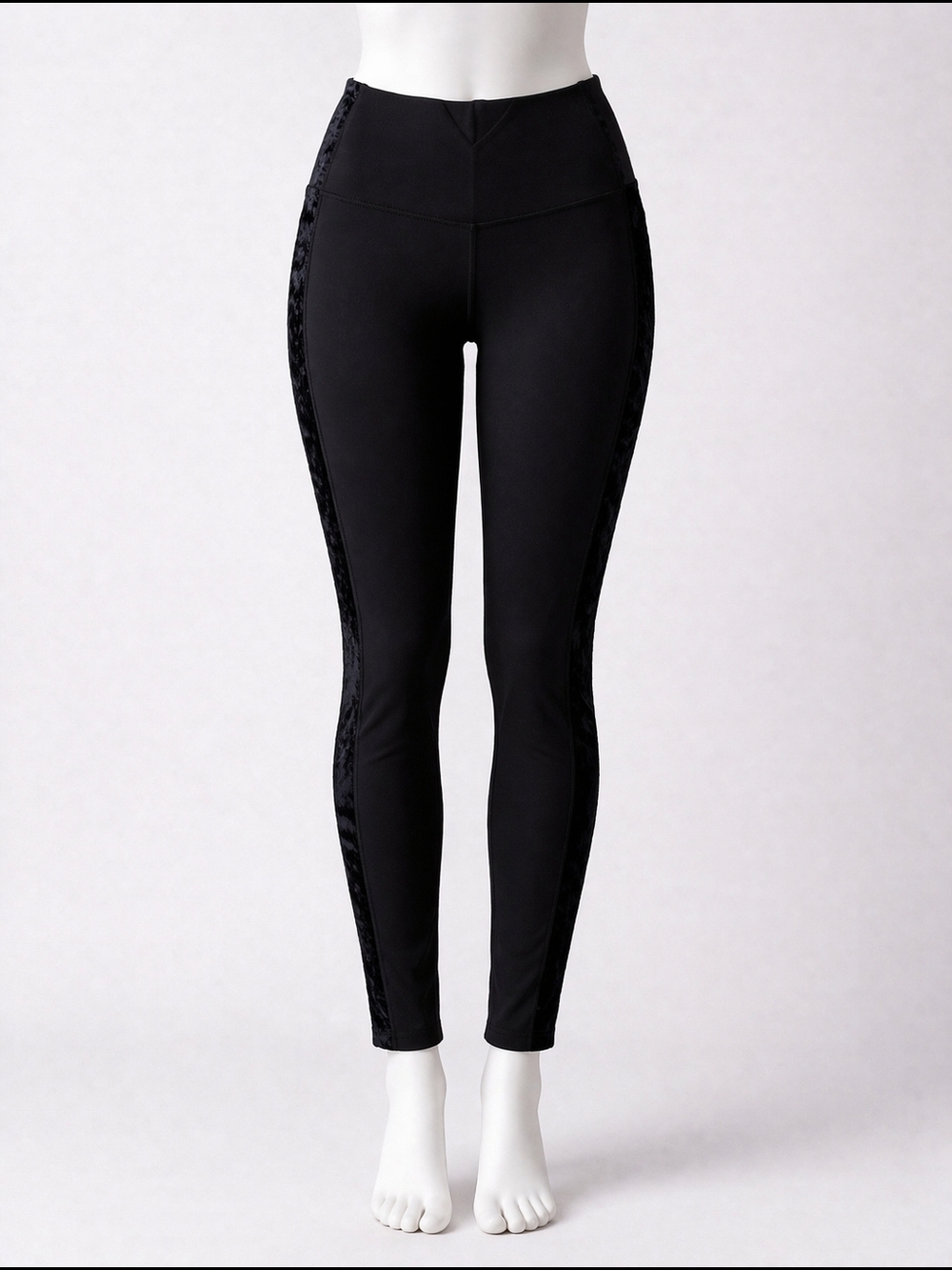lululemon athletica Black High-Waist Leggings with Velvet Side Trim